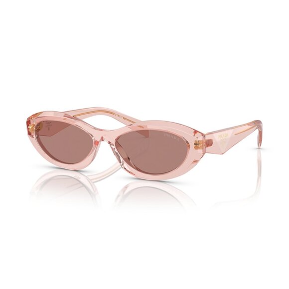 NEW PRADA OVAL SUNGLASSES SPR 26Z 19Q10D PEACH BROWN PR 26ZS EYEWEAR PR26ZS - Picture 2 of 5